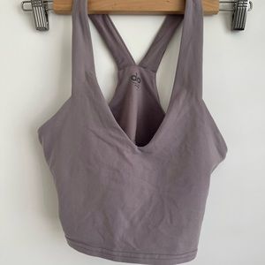Alo Yoga Real Bra Tank Lavender Smoke Size S